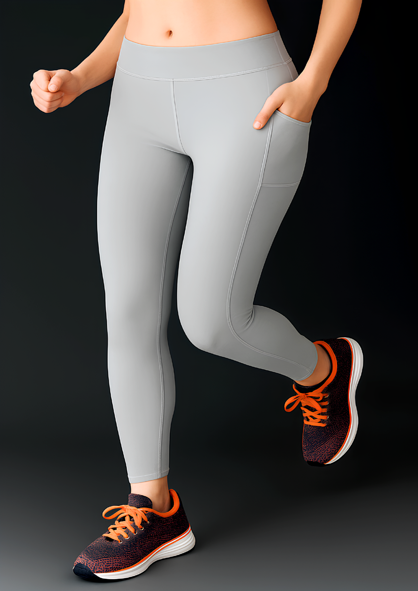 Trendy & Lightweight Sports Leggings for Women | Flexible Yoga Pants | Premium Gym Wear for Girls | Perfect Fit for Fitness, Exercise & Running Sessions in Grey