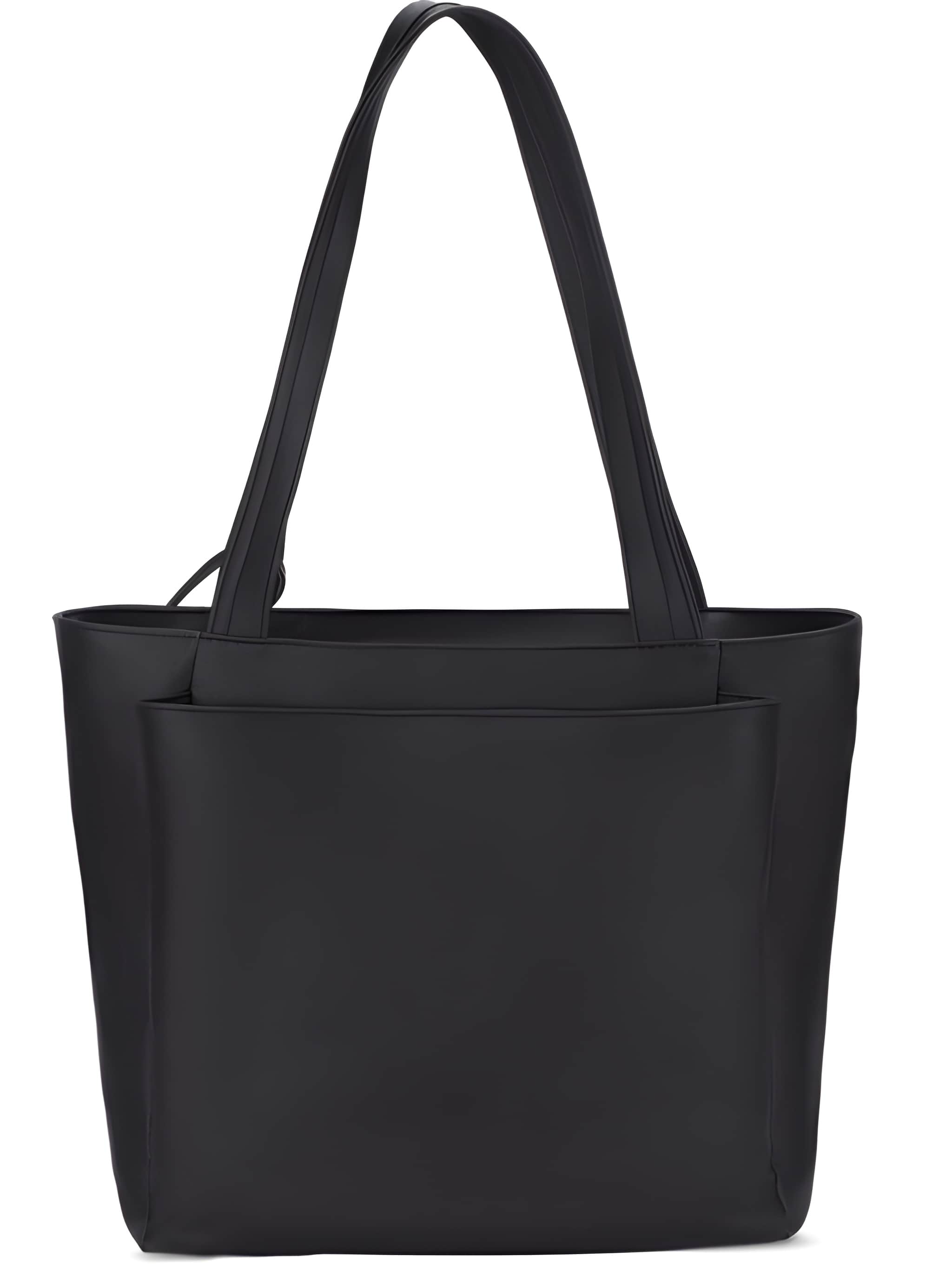 Women's PU Leather Shoulder and Tote Handbag in Balckox