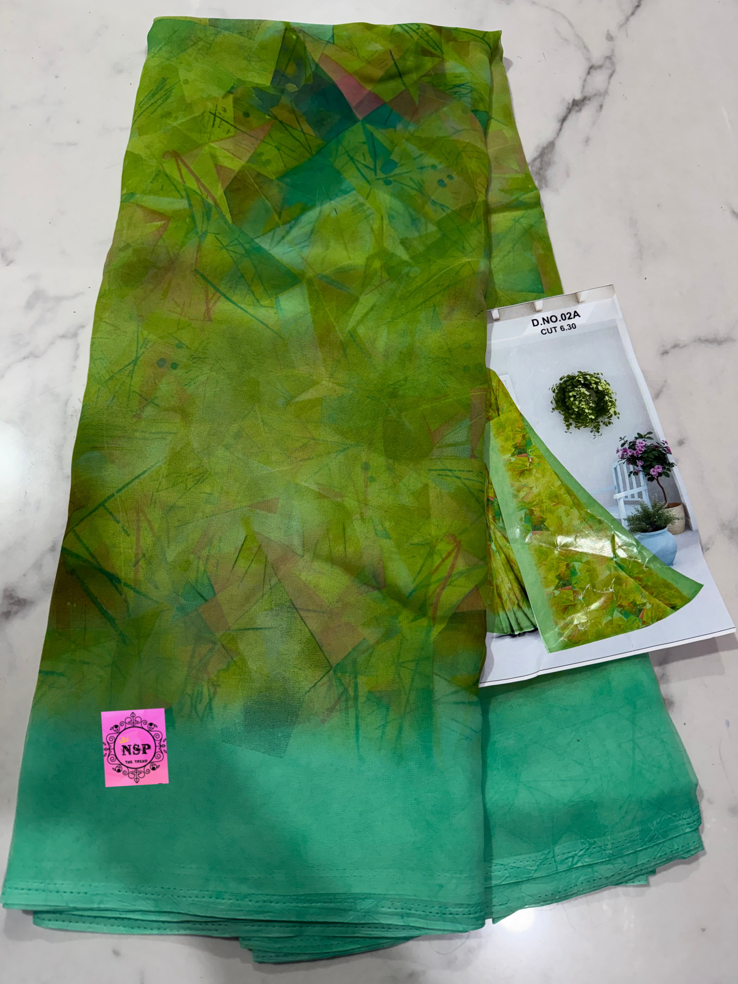 Rich Collection Pure Georgette Saree — Green